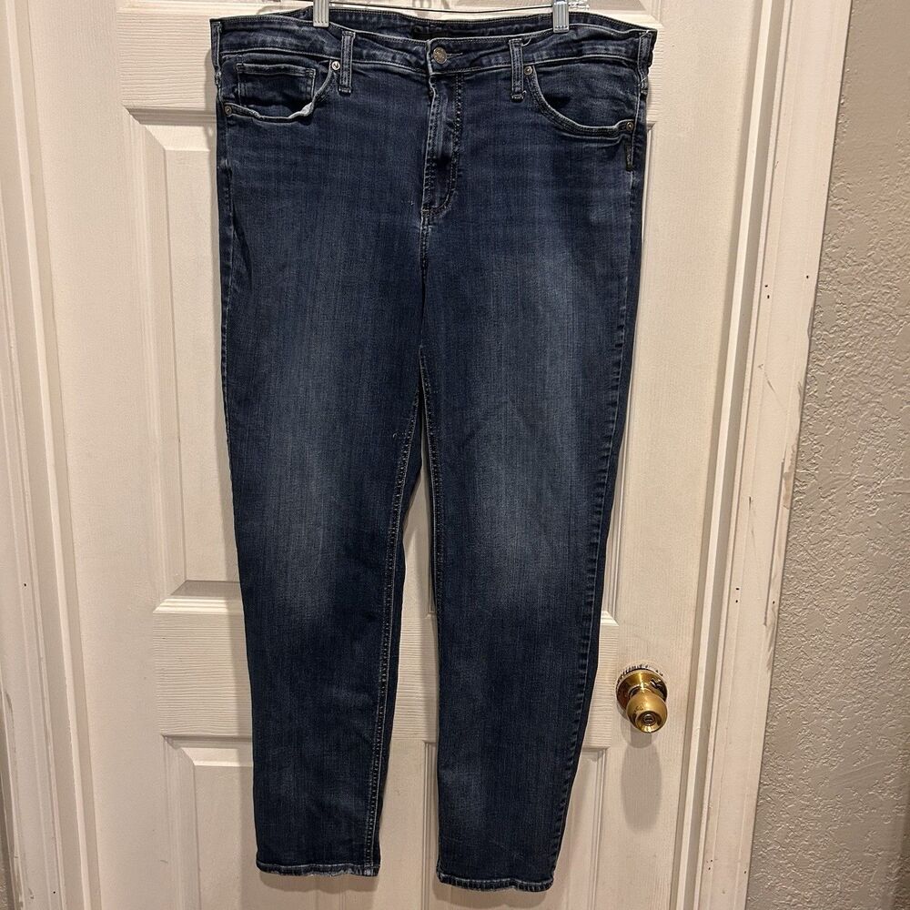 Silver Jeans Womens‎ Most Wanted Straight 20 Blue Denim 38x30